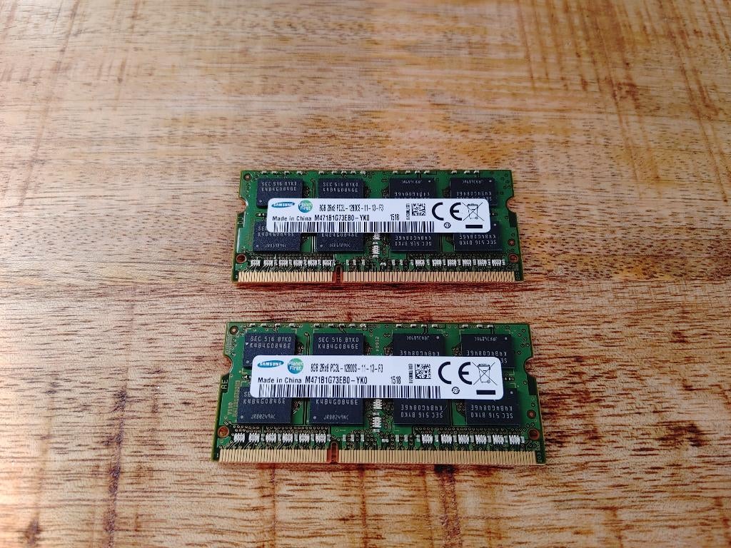 Samsung 16GB DDRL3 PC12800S 1600MHz SO-DIMM Set (2x8GB), Computers en Software, RAM geheugen, Samsung, Refurbished, DDR3, Ophalen of Verzenden
