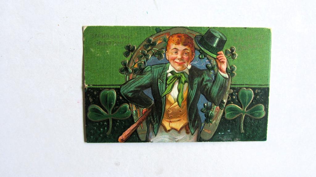 St Patricks day 1910, Ophalen of Verzenden, Voor 1920, Gelopen, Feest(dag)