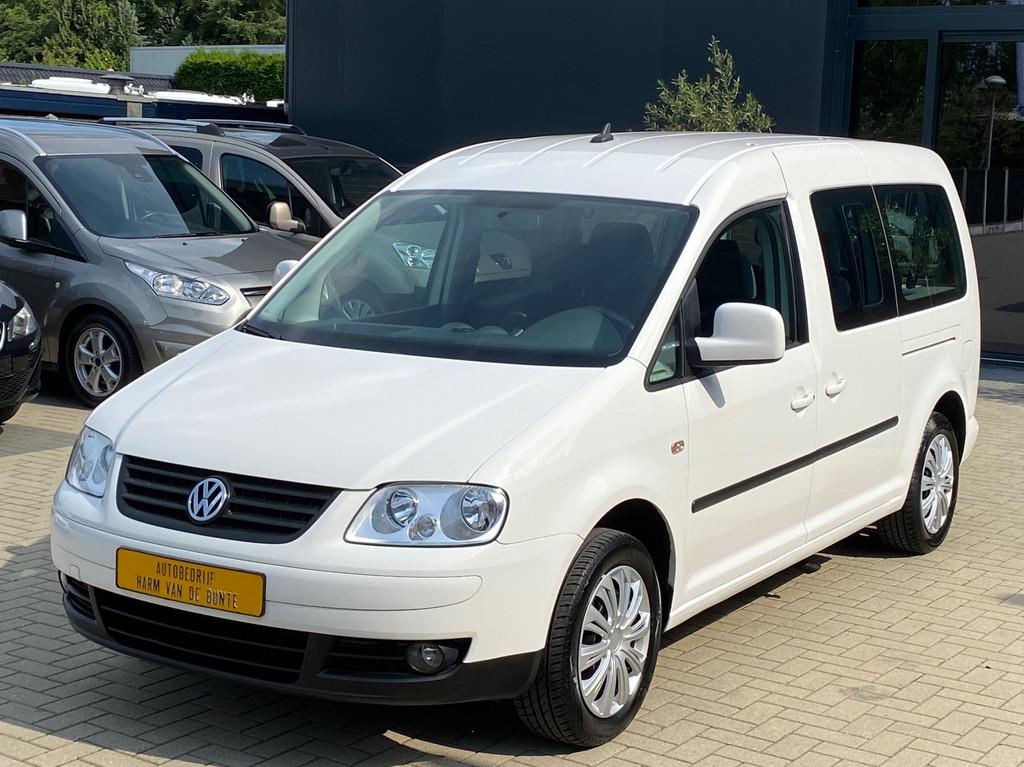 Volkswagen Caddy Maxi 1.6 life 5p. 5+1 rolstoelauto rolstoel, Voorwielaandrijving, Stof, Gebruikt, Wit
