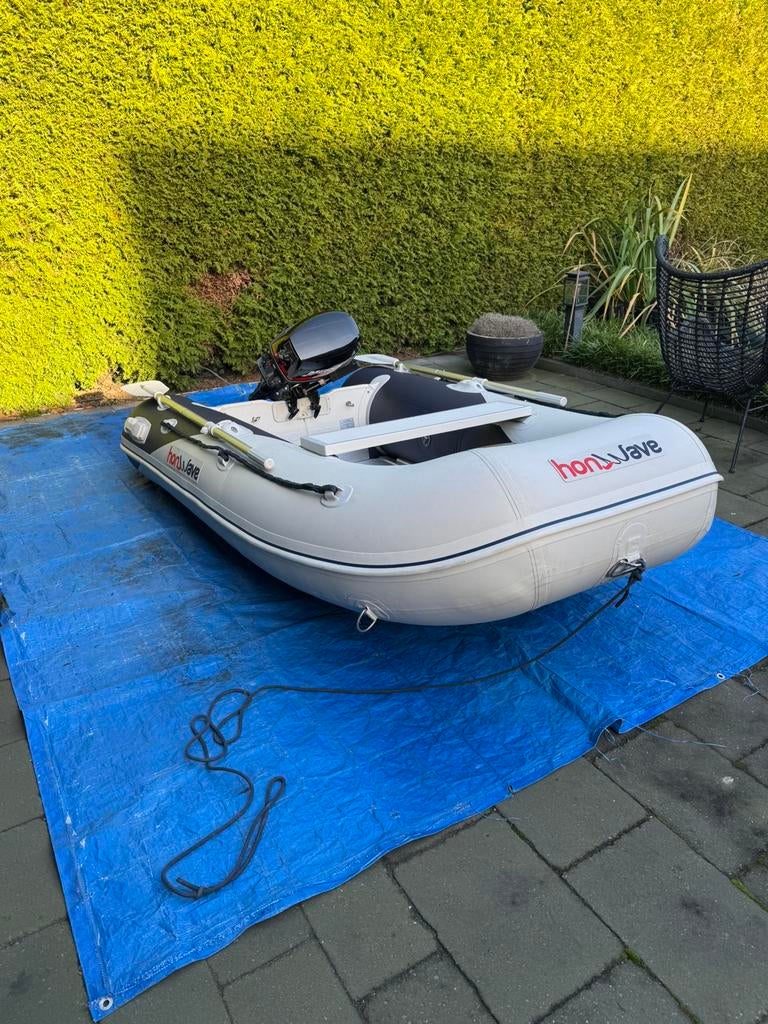 Honwave Rubberboot + 5pk Mercury, Watersport en Boten, Bootonderdelen, Zo goed als nieuw, Ophalen