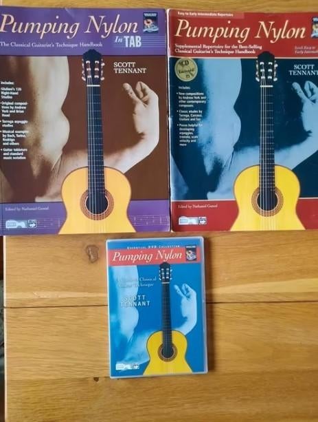 gitaar: 2 boeken Pumping Nylon + DVD (workout), Muziek en Instrumenten, Overige genres, Les of Cursus, Ophalen of Verzenden, Gitaar