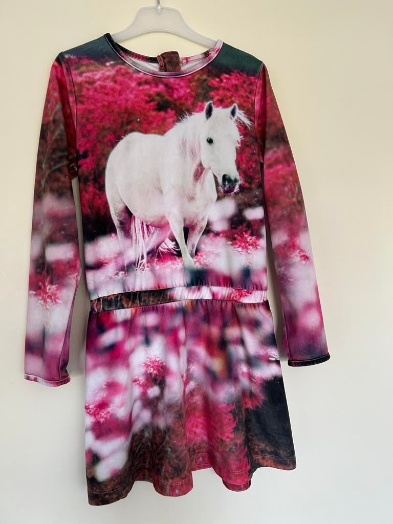 Mooie jurk met paarden van Someone maat 140, Ophalen of Verzenden, Zo goed als nieuw, Jongen of Meisje, Jurk of Rok