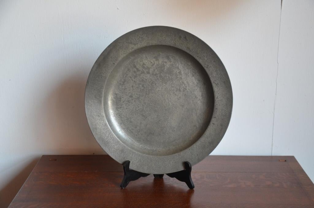 Antiek tinnen bord, Antiek en Kunst, Antiek | Tin, Ophalen of Verzenden