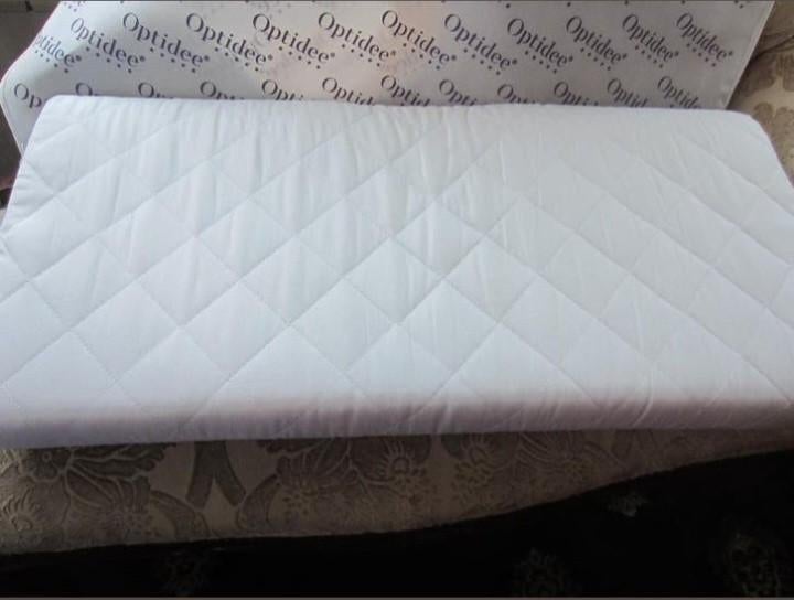 Optidee neksteunkussen 30x70, Huis en Inrichting, Eenpersoons, Wit, Ophalen of Verzenden, Zo goed als nieuw