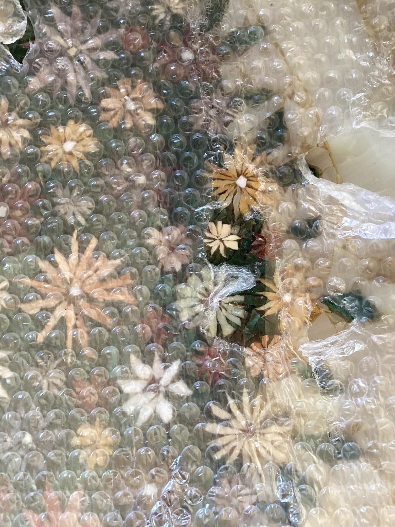 Salontafel marmer / hout, Ophalen, Overige materialen, 100 tot 150 cm, 50 tot 100 cm