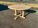 Gloster ronde teaktafel Ø130 cm, als NIEUW, Ophalen of Verzenden, Rechthoekig, Teakhout