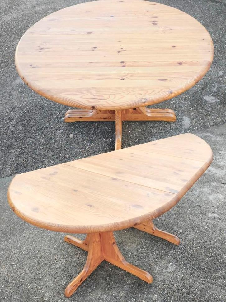 Deense vintage jaren 60 uitschuifbare eettafel demontabel, Huis en Inrichting, Tafels | Eettafels, Gebruikt, 100 tot 150 cm, 100 tot 150 cm