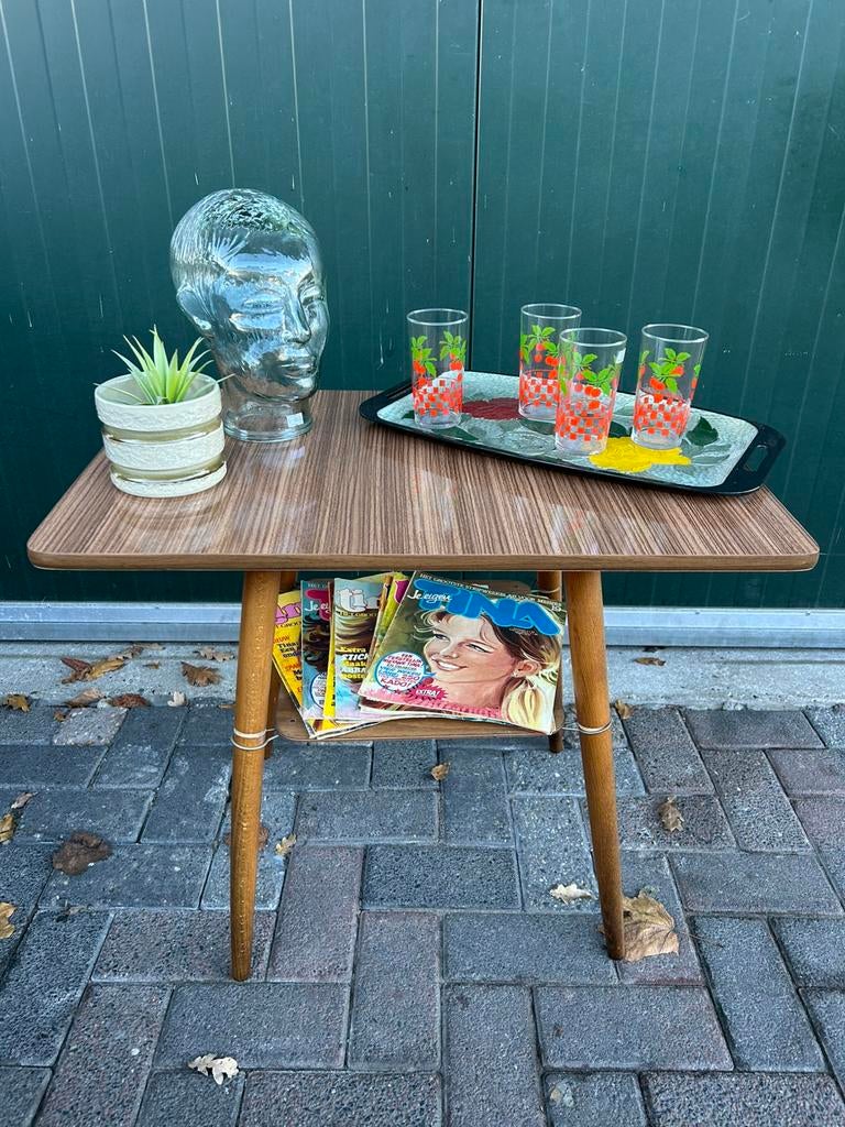 Vintage jaren 60 side table/ bijzettafel, Ophalen, Vintage, ?, Zo goed als nieuw