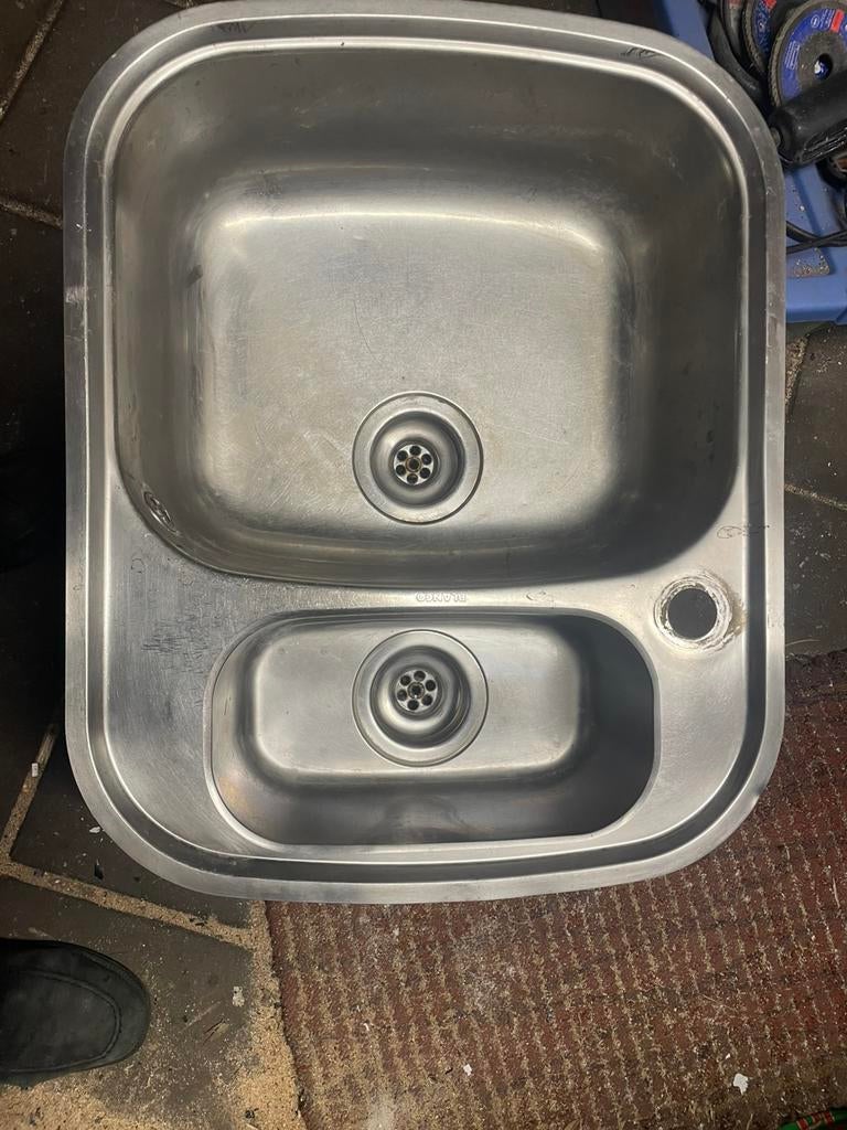 Dubbele RVS soelbak, Ophalen of Verzenden, Zo goed als nieuw, 25 tot 50 cm, Minder dan 100 cm