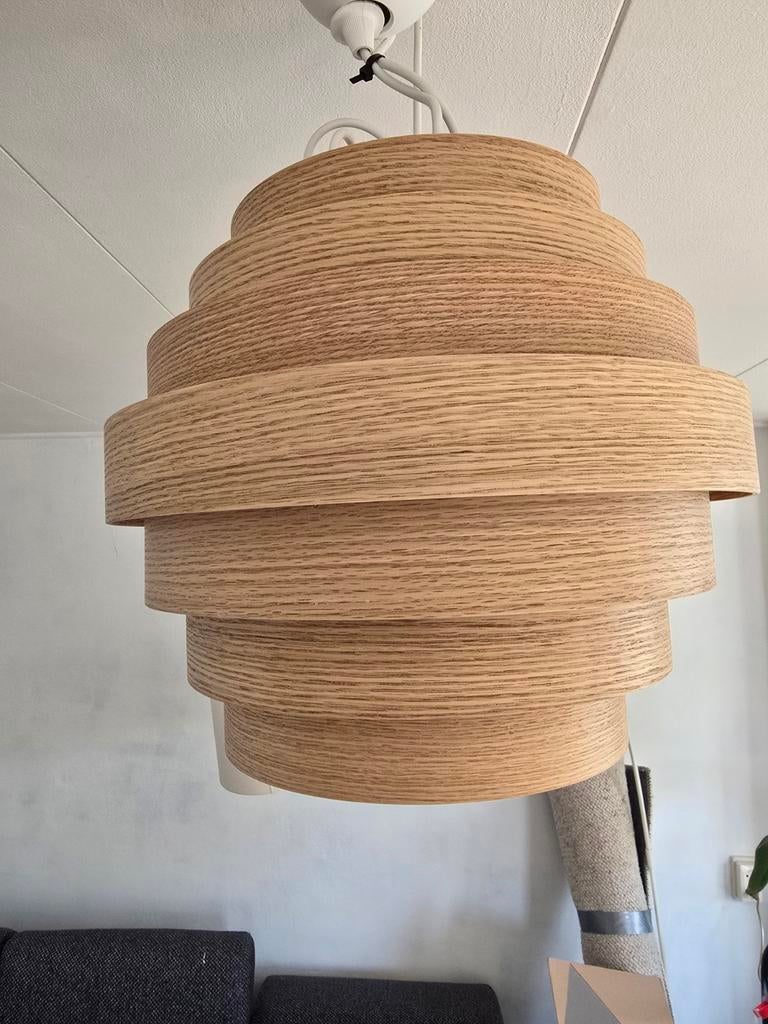 IKEA Plafondlamp Hout - Stijlvolle Spiraal Design, Ophalen, Zo goed als nieuw, Hout, Modern, Scandinavisch, Spiraal