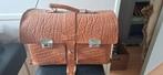 vintage schooltas, Sieraden, Tassen en Uiterlijk, Tassen | Schooltassen, Ophalen of Verzenden, Gebruikt, Bruin, Aktetas of Boekentas
