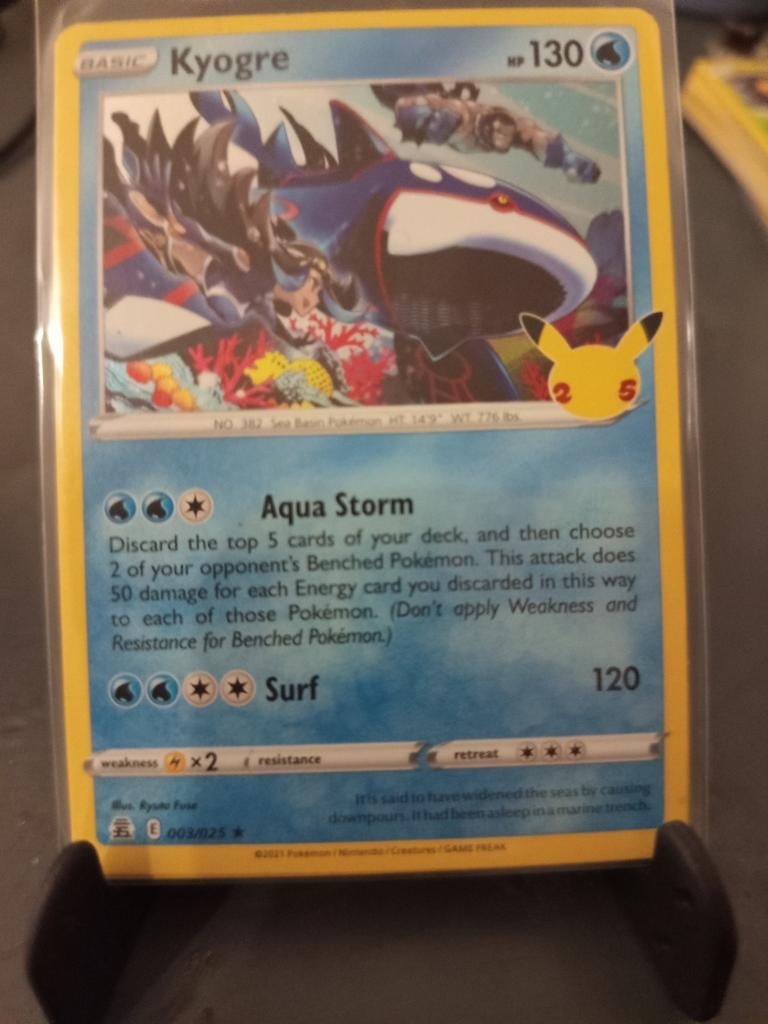 Kyogre Pokémon kaart 003/025, Hobby en Vrije tijd, Verzamelkaartspellen | Pokémon, Ophalen of Verzenden