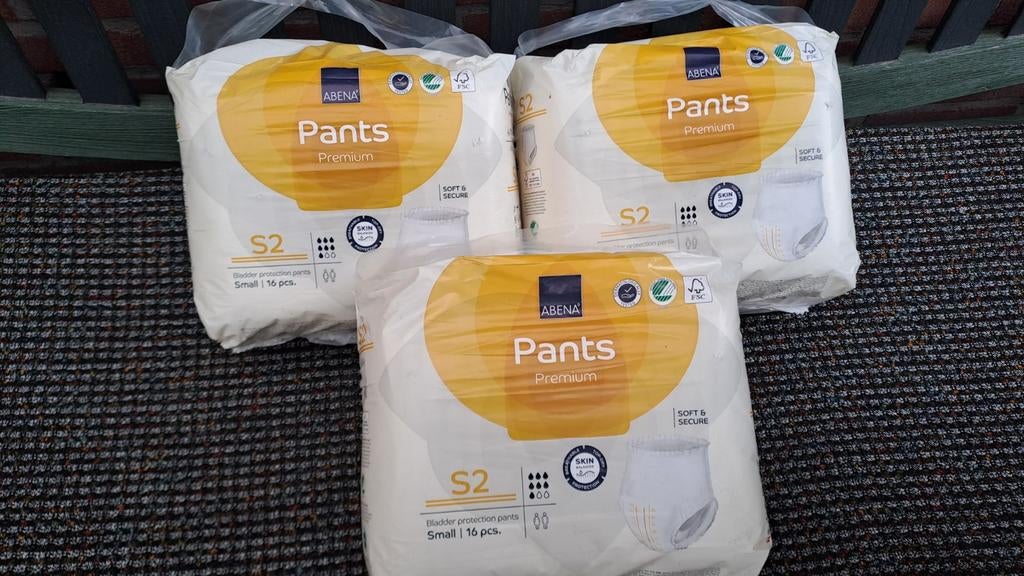 3x 16 Abena pants Premium s2 small incontinentie, Diversen, Verpleegmiddelen, Abena, Onbekend, Nieuw, Ophalen of Verzenden