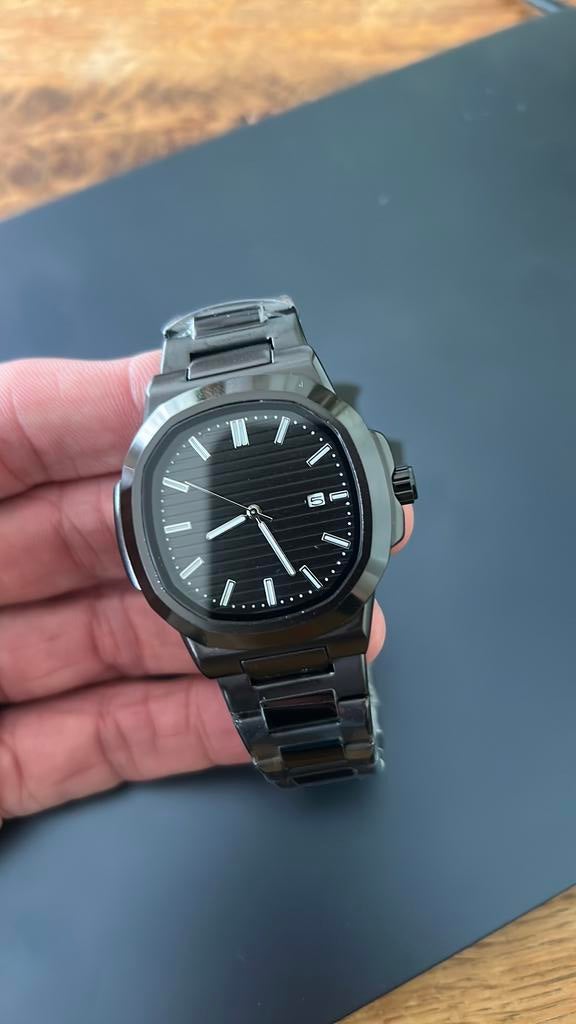 Saint Daumont Équinoxe Onyx horloge, Overige merken, Staal, Staal, Polshorloge