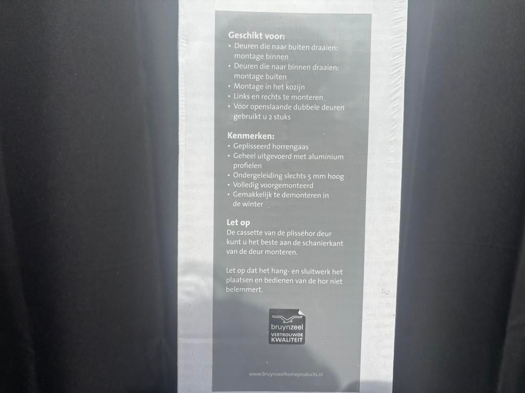 Bruynzeel Plisse Hordeur - Afmetingen 96x230cm (**NIEUW**), Ophalen, Bruynzeel, 200 cm of meer, 50 tot 100 cm