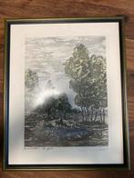 Schilderij Fontainebleau - La Forêt Sylvain Sauvage, Ophalen of Verzenden