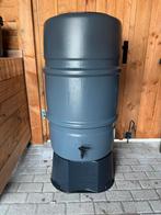 Harcostar Regenton 227L Antraciet met Voet, Tuin en Terras, Ophalen, Kunststof, Met kraantje, 150 liter of meer
