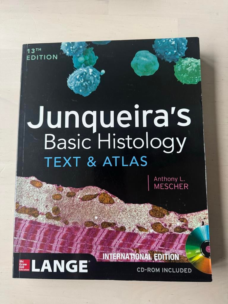 Junqueira's Basic Histology - 13e editie met CD-ROM, Ophalen of Verzenden, Beta, Zo goed als nieuw, WO