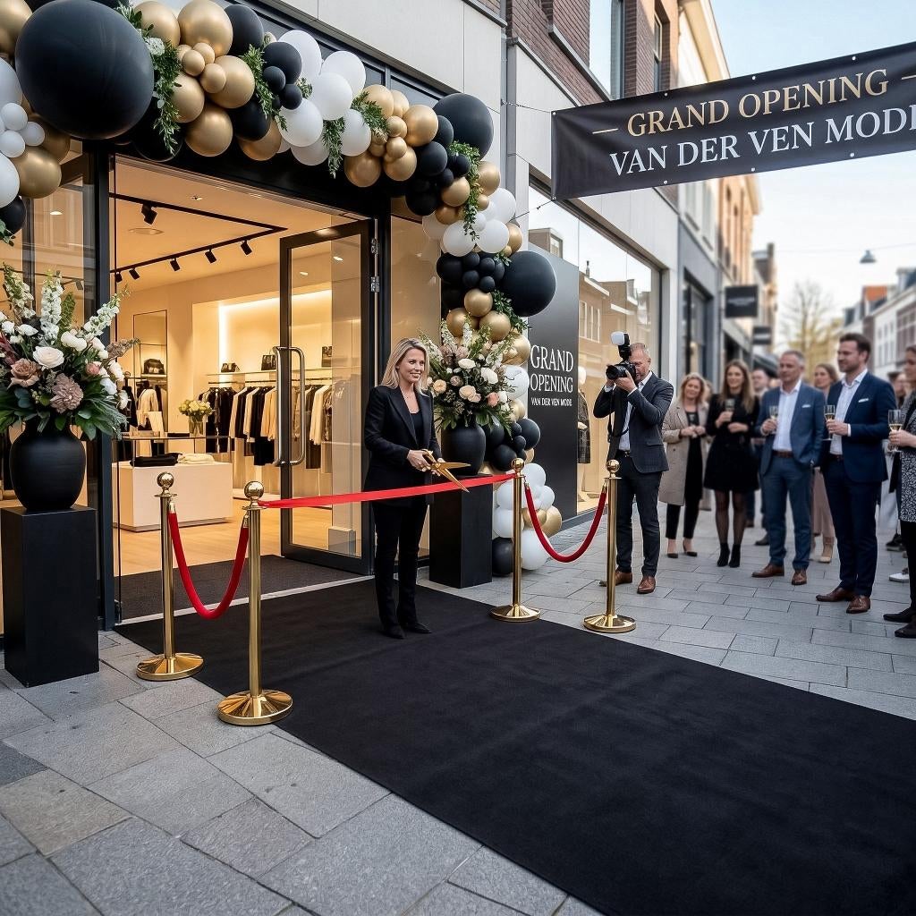 Zwarte loper - Dart loper, Huis en Inrichting, Stoffering | Tapijten en Kleden, Verzenden, Zwart, 200 cm of meer, Rechthoekig