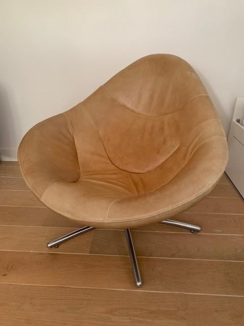 Fauteuil Hidde, Ophalen, Gebruikt, 75 tot 100 cm, Leer