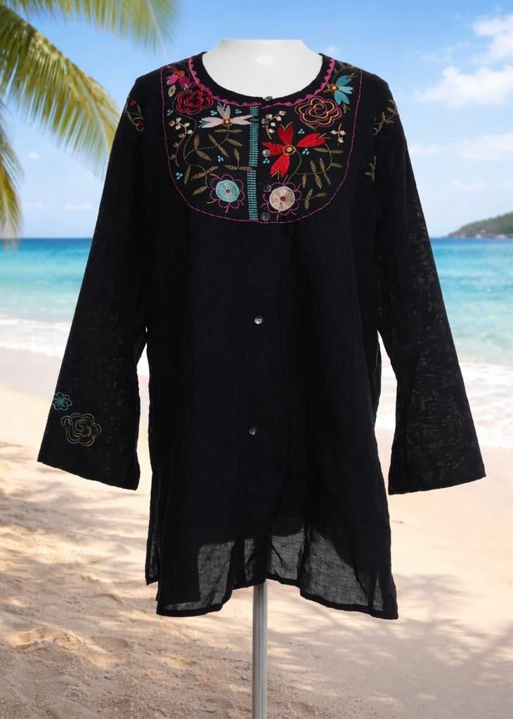 Gudrun Sjoden Tuniek Maat M met Geborduurde Details, Kleding | Dames, Ophalen of Verzenden, Zo goed als nieuw, Maat 38/40 (M)