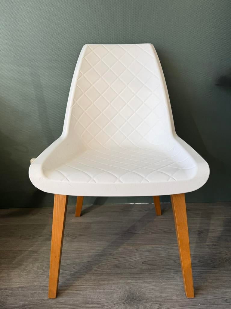 6x Riviera Maison stoelen – stijlvolle eetkamerstoelen, Kunststof, Wit, Ophalen of Verzenden, Zo goed als nieuw