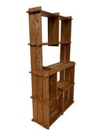 Vintage wandkast boekenkast grenen vakkenkast jaren 70, Huis en Inrichting, Kasten | Boekenkasten, Gebruikt, Vintage, 50 tot 100 cm