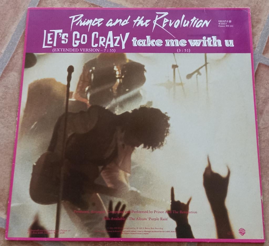 12'' Prince - Let's go crazy / Erotic city, Ophalen of Verzenden, Gebruikt, 12 inch, Overige soorten