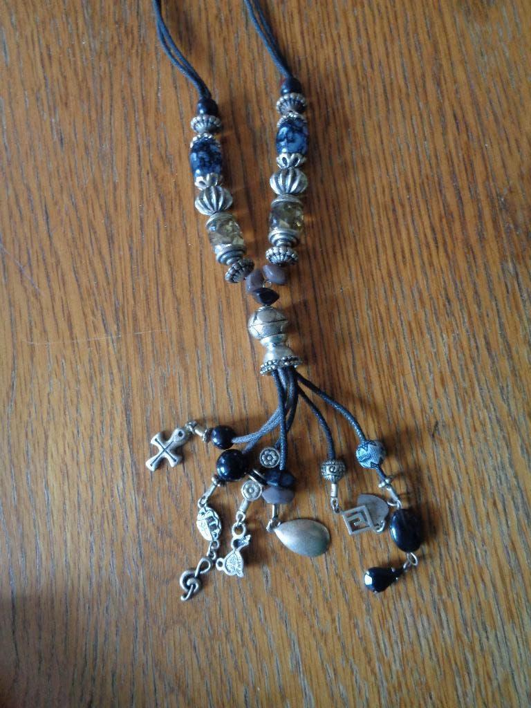 koort met hangers en glas kralen nr k 5196, Overige kleuren, Nieuw, Ophalen of Verzenden, Overige materialen