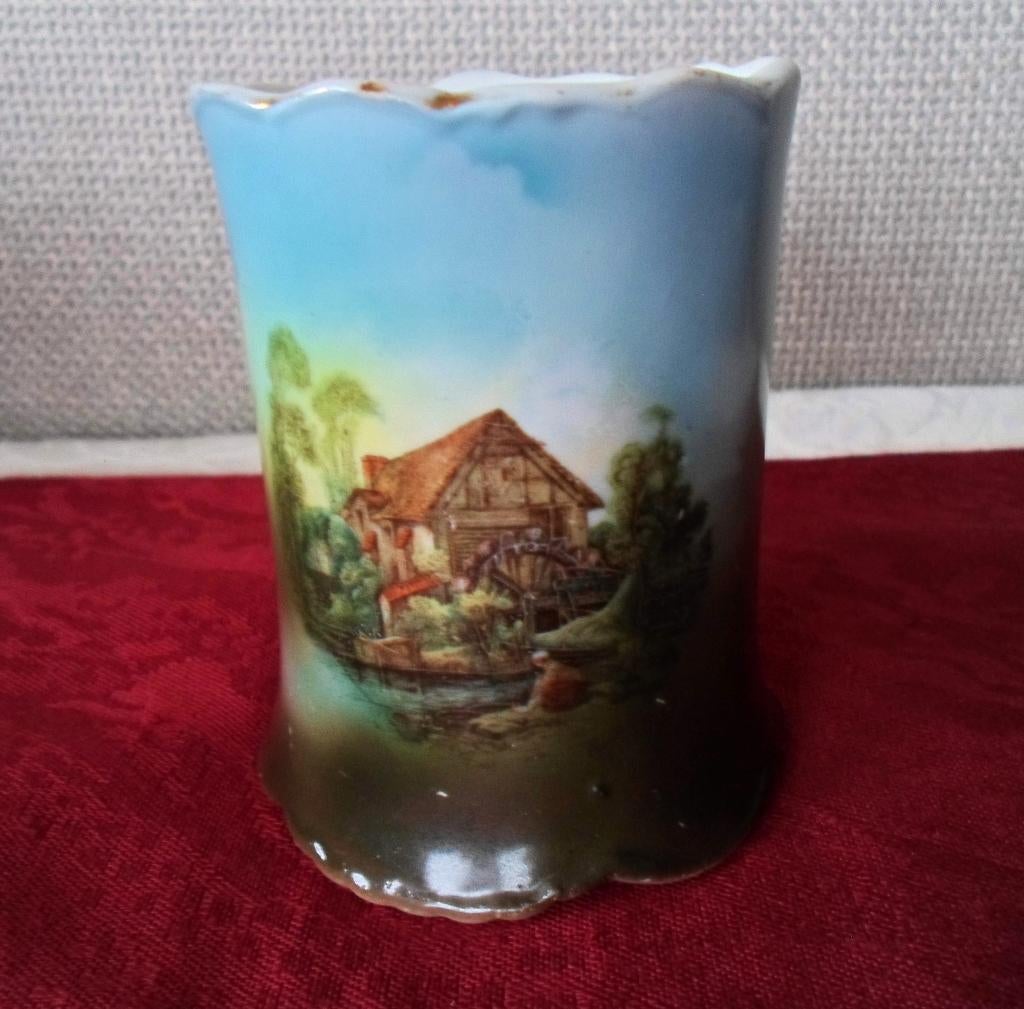 Oud souvenir lepelvaasje. Jaren '30., Antiek en Kunst, Curiosa en Brocante, Ophalen of Verzenden