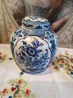 Antieke OUD DELFT Grote Gemberpot met Deksel, Ophalen of Verzenden