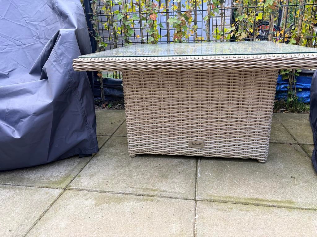 Hartman tuintafel - verstelbaar, Tuin en Terras, Tuintafels, Ophalen, Gebruikt, Vierkant, Wicker