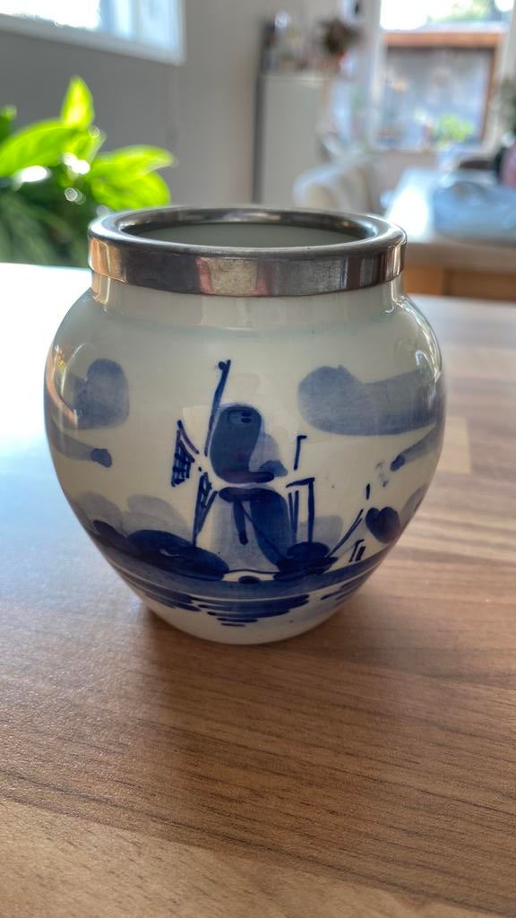 Delfts blauw lepelvaasje, Antiek en Kunst, Ophalen of Verzenden