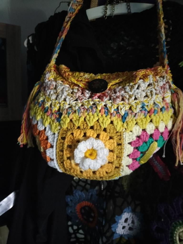 Handgehaakte Granny square tas, Ophalen of Verzenden, Nieuw, Shopper