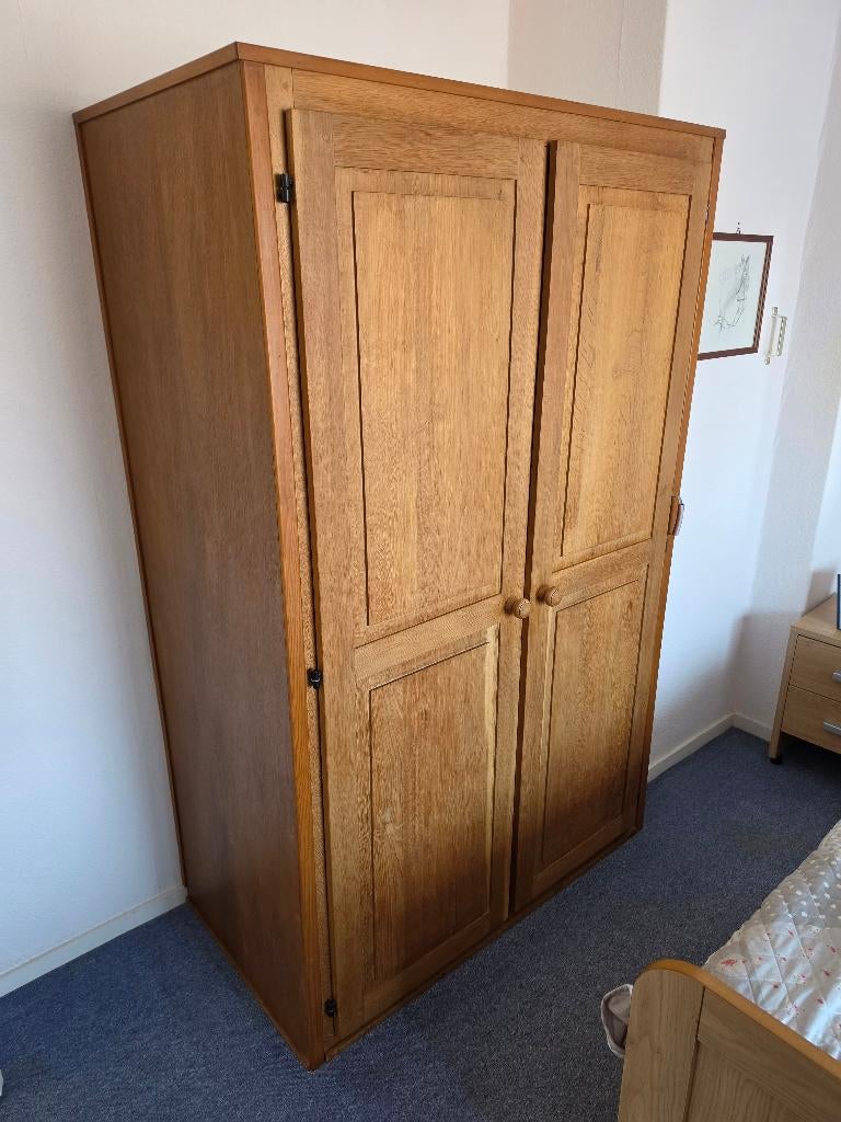 mooie massief houten kledingkast in landelijke stijl, Huis en Inrichting, Ophalen, Met deur(en), 100 tot 150 cm, Landelijke styl