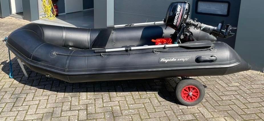Zodiac Rapida 335 Air met Mercury 6 pk motor en trailer, Ophalen, Aluminium, Gebruikt, Zodiac