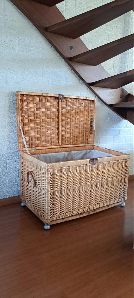 Rieten opbergmand 51x67x58, Huis en Inrichting, Woonaccessoires | Kisten, Ophalen, Overige materialen, Gebruikt, 50 tot 100 cm