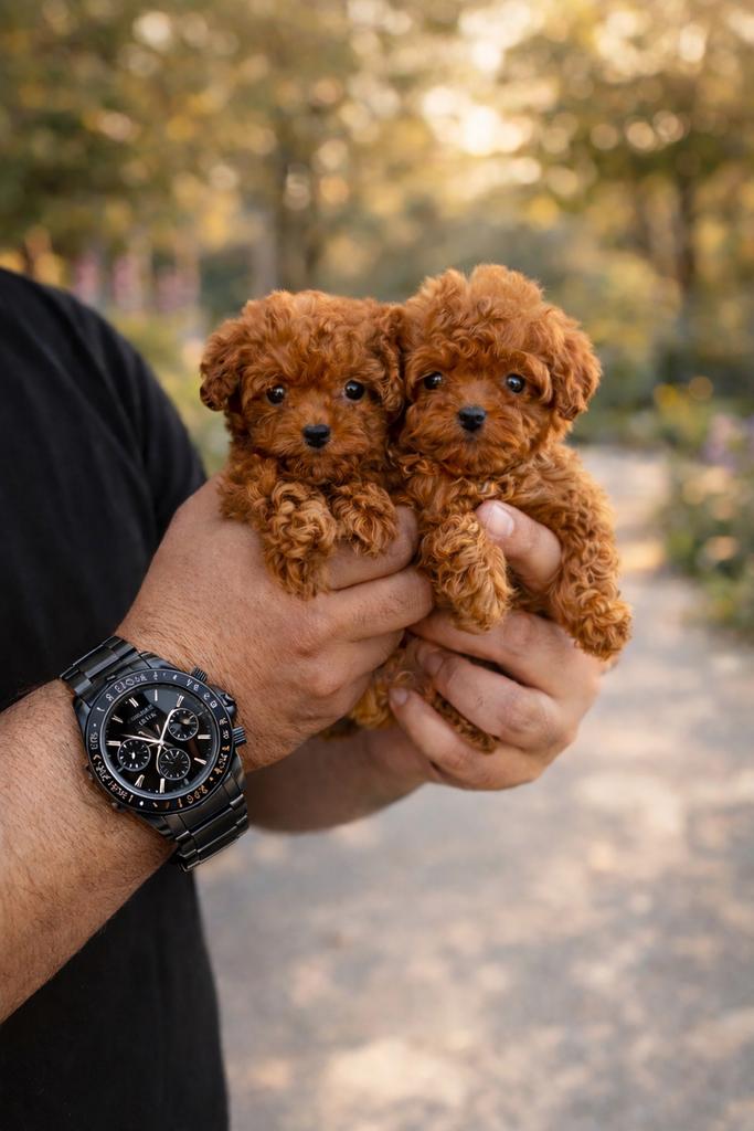 Schattige Azië Toypoedelpups Toy poedel, Dieren en Toebehoren, Poedel, Meerdere, Meerdere dieren, Nederland