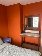 Antieke marmeren kaptafel met spiegel, Huis en Inrichting, Tafels | Kaptafels, Gebruikt, 100 tot 150 cm, Hout, 50 tot 100 cm