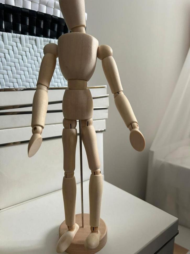 Houten Pop - Model voor Kunstenaars, Hobby en Vrije tijd, Schilderen, Zo goed als nieuw, Overige typen, Ophalen of Verzenden