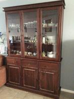 vitrine kast kleur koloniaal, Huis en Inrichting, Kasten | Vitrinekasten, Ophalen, Gebruikt, 200 cm of meer, 150 tot 200 cm