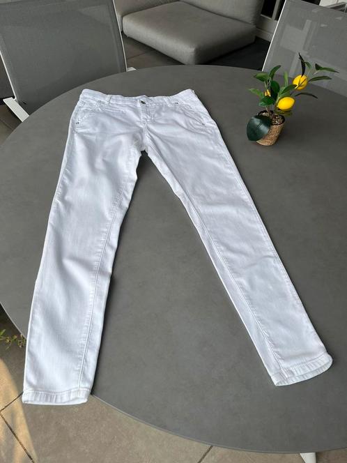 Witte MAC Jog'n Chino, maat 38, Kleding | Dames, Broeken en Pantalons, Zo goed als nieuw, Maat 38/40 (M), Wit, Lang, Verzenden