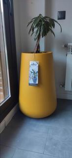 2x elho bloempot okergeel, Tuin en Terras, Bloempotten, Kunststof, Rond, 40 tot 70 cm, Ophalen