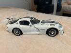 Maisto dodge viper gts-r 1:18 white, Hobby en Vrije tijd, Modelauto's | 1:18, Ophalen of Verzenden, Zo goed als nieuw, Maisto