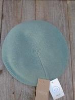 Licht groene wollen gebreide baret van Fiebig maat one size, Haven 49, Geasluis@planet.nl, Nieuw, Pet