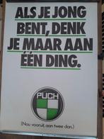 Puch reclamebord - Als je jong bent..., Fietsen en Brommers, Brommers | Puch, Ophalen of Verzenden, Gebruikt, Maximaal 45 km/u