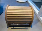 Bamboe houten broodtrommel + snijplank die kruimels opvangt, Huis en Inrichting, Woonaccessoires | Krantenbakken en Lectuurbakken