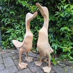 2 brocante houten eenden 56 en 61 cm! Per stuk, Ophalen of Verzenden, Zo goed als nieuw, Hout, Overige typen