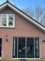 Houten kozijnen (23 stuks) en openslaande tuindeuren., Ophalen, Gebruikt, Overige typen, Inclusief glas