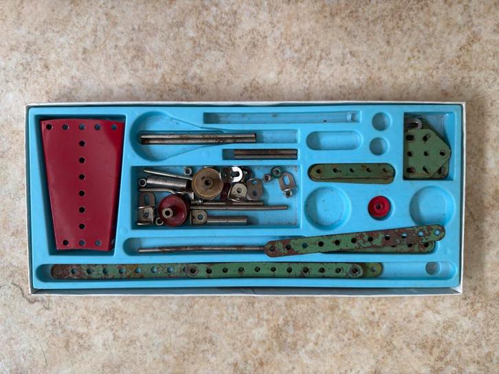 Temsi Metalen Constructie Doos, Kinderen en Baby's, Speelgoed | Duplo en Lego, Gebruikt, Losse stenen, Ophalen of Verzenden